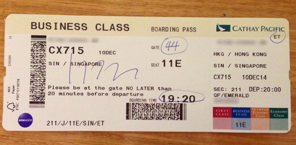 CX715 Boarding Pass