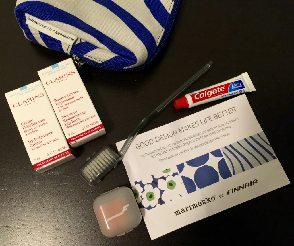 Finnair Singapore-Helsinki Amenity Kit