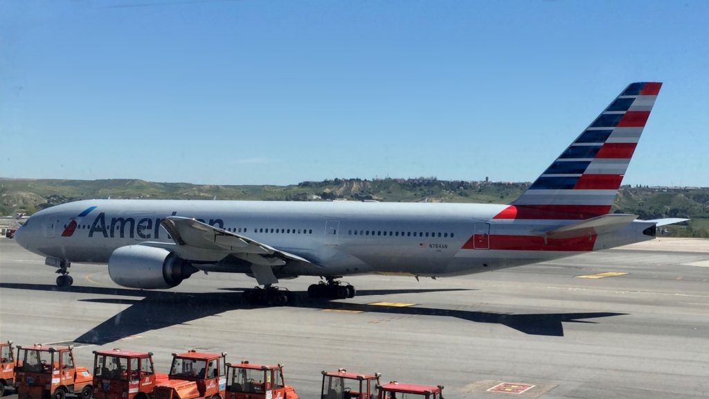 AA 777 at Madrid